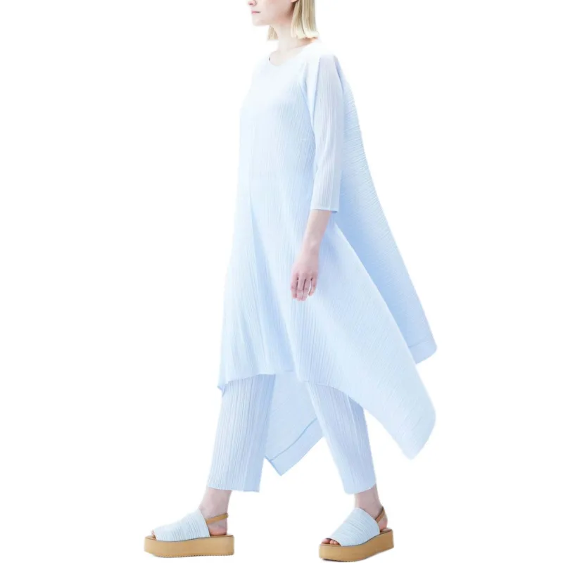 PLEATS PLEASE ISSEY MIYAKE SS24 Long Sleeved Dresses Women's Ice Gray-5