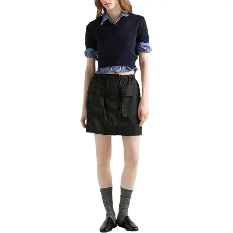 PRADA Elasticated waist Mini Skirt-2