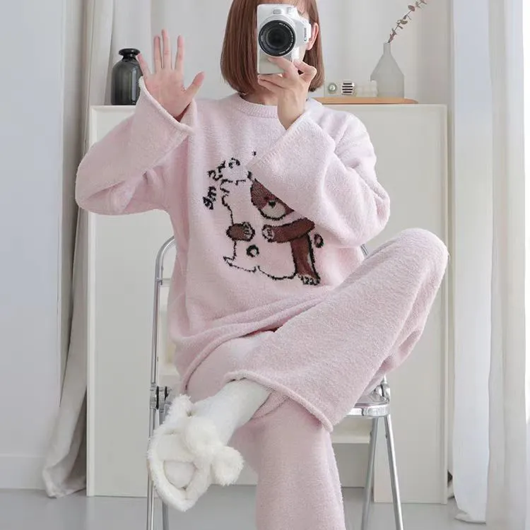 WANANNI Pajama Set Women's Cream Pink-4