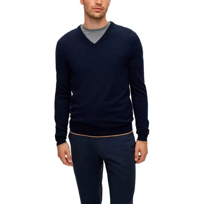 HUGO BOSS Cashmere Sweaters Men Dark Blue-1