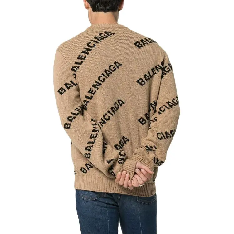 Balenciaga Sweater Loose Fit Men's Brown-2