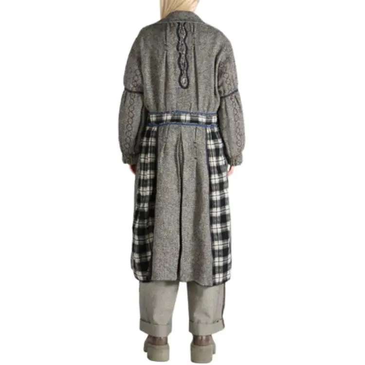 COMMUNS Checked Wool Coat-1