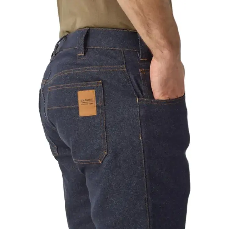 DECATHLON SOLOGNAC500 Collection Jeans Men's Blue Black-3