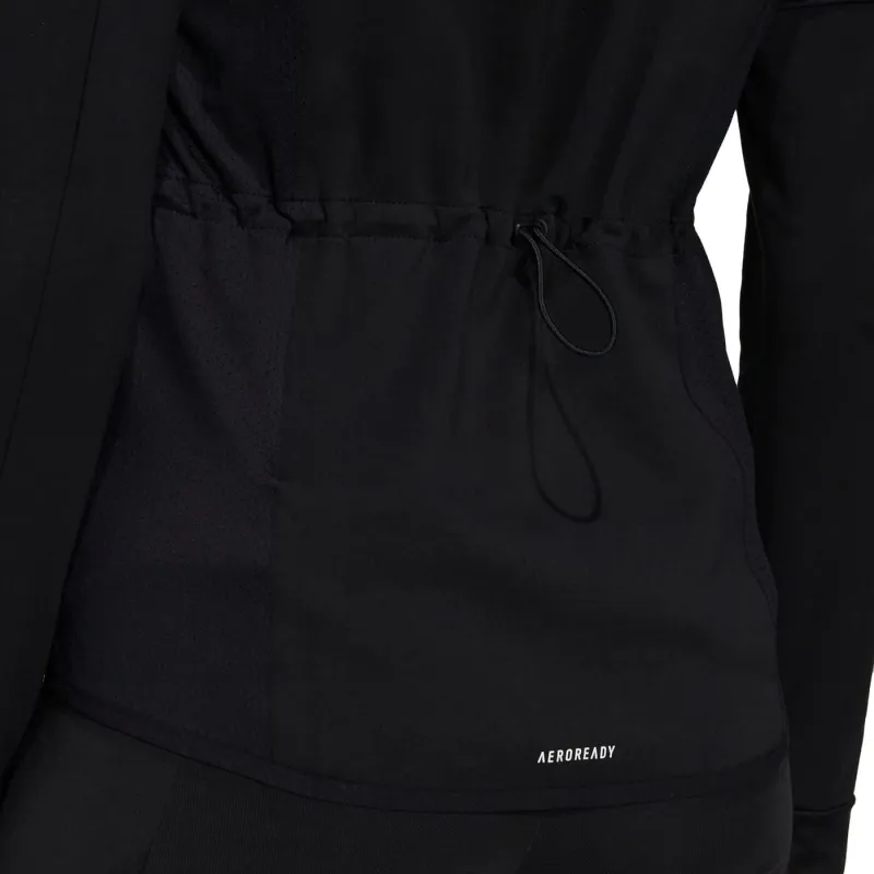 Adidas Lil Stripe Wedgiedesigned 2 Move Cotton Touch Hoodie Jackets Coats Women's Black-3
