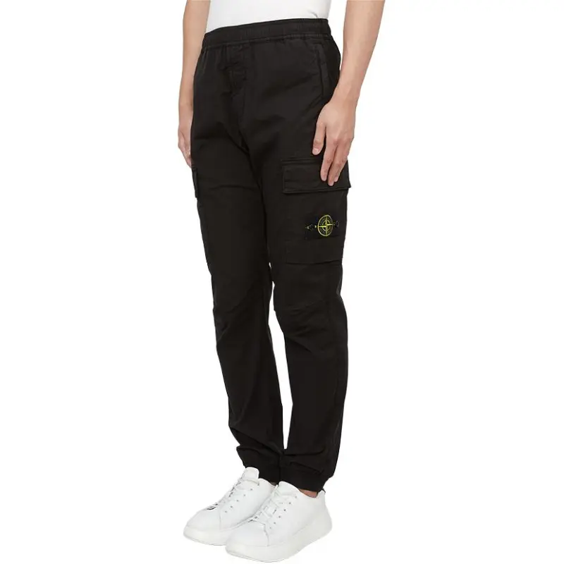 STONE ISLAND Compass Patch Tapered Leg Pants-3
