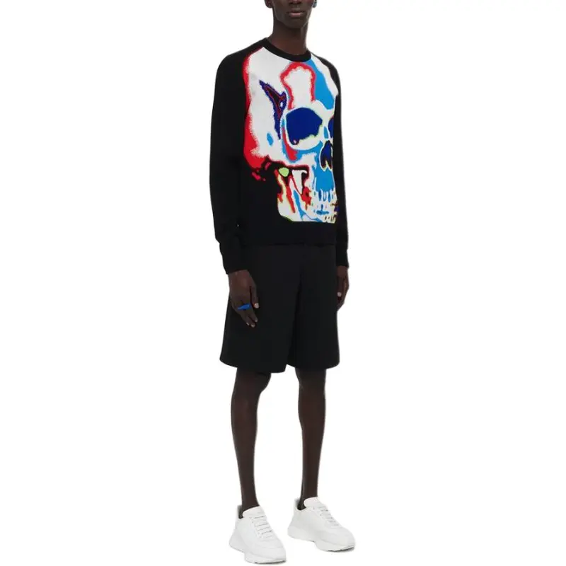 Alexander McQueen Skull Graphic Printed Crewneck Sweatshirt-3