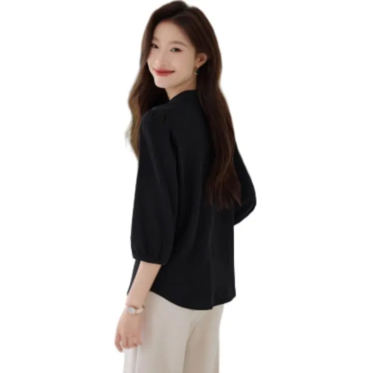 Mo Han Yi Mei Shirt Women's Black-3
