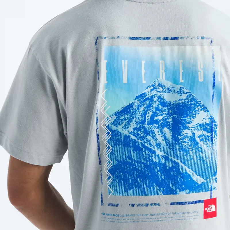 THE NORTH FACE Red Box Everest T Shirt Men's High Rise Gray-3