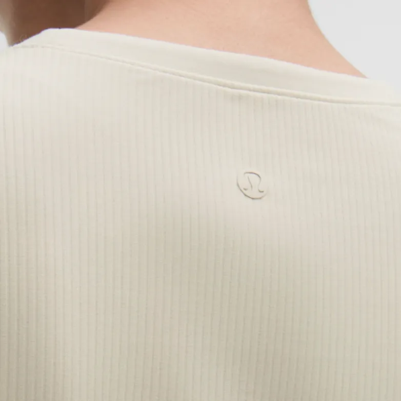 Lululemon Ribbed Nulu T Shirt Women's Bone White-3