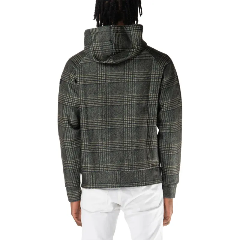MC2 Saint Barth Carrel Zip Up Checked Drawstring Hoodie-1