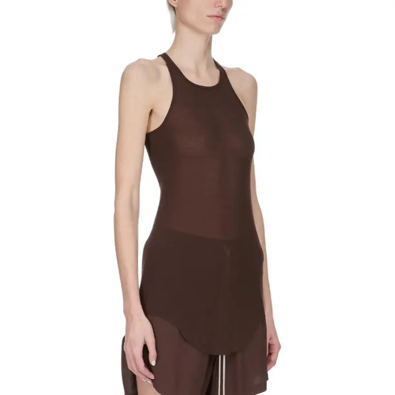 RICK OWENS Basic Ribbed Tank Top-2
