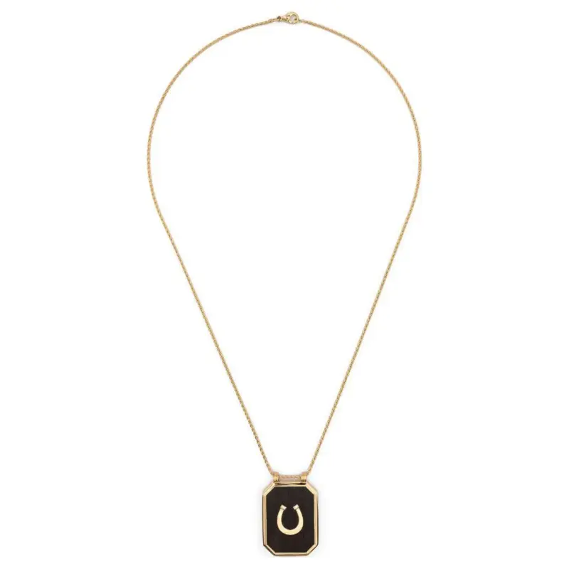 Marie Lichtenberg 18kt Yellow Gold Horseshoe detail Necklace-1