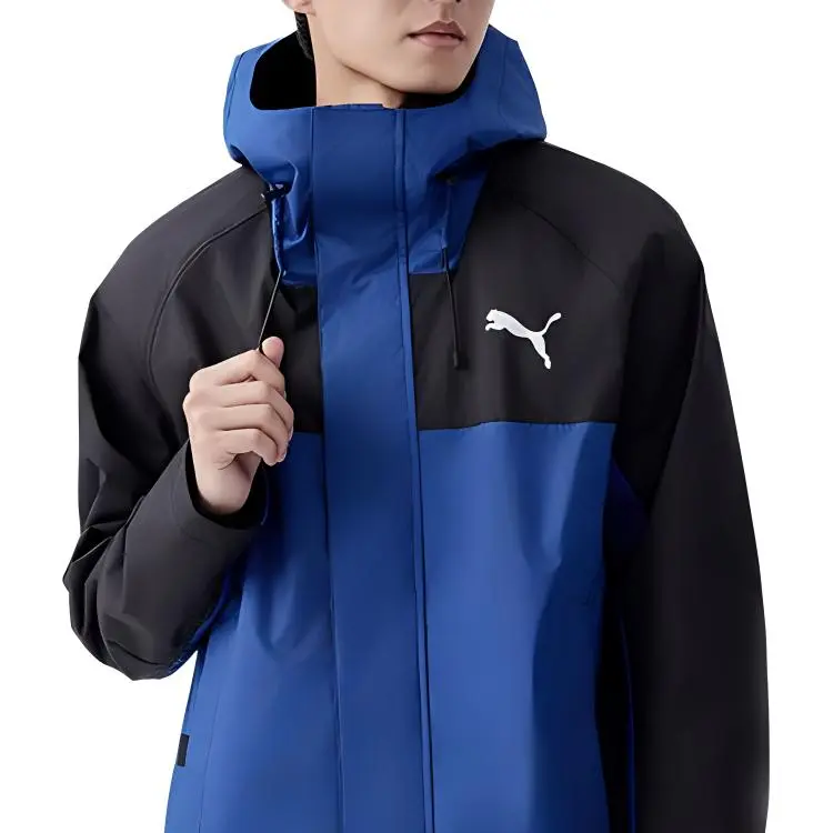 PUMA Outdoor Hiking Waterproof And Windproof Windbreaker Jacket Men's Deep Navy Blue-4
