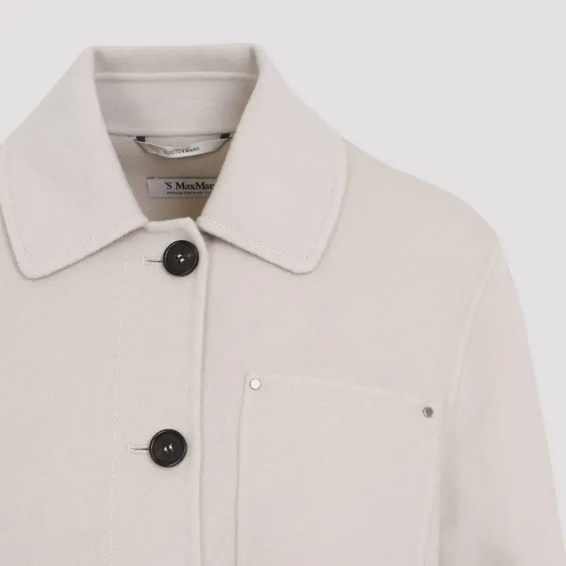 'S MAX MARA Buttoned Long-Sleeved Jacket-10