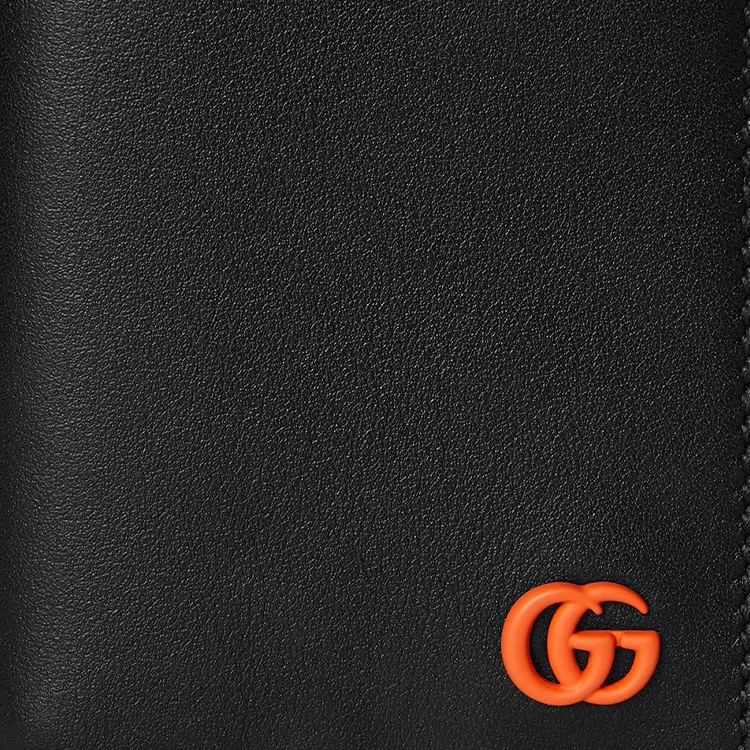 GUCCI GG Marmont Leather Card Holder Men's Black-4