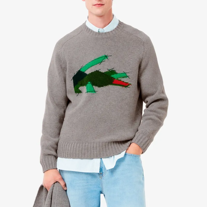 LACOSTE Crocodile motif Wool Jumper-2
