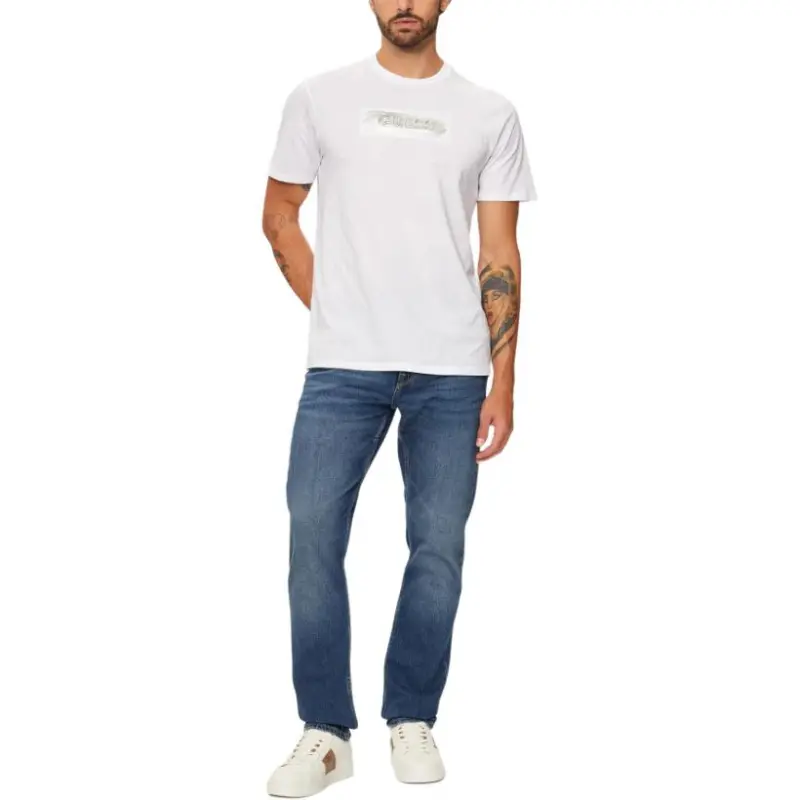 GUESS T Shirts Men White-3