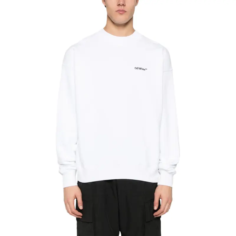 Off- Logo Embroidered Crewneck Sweatshirt-3