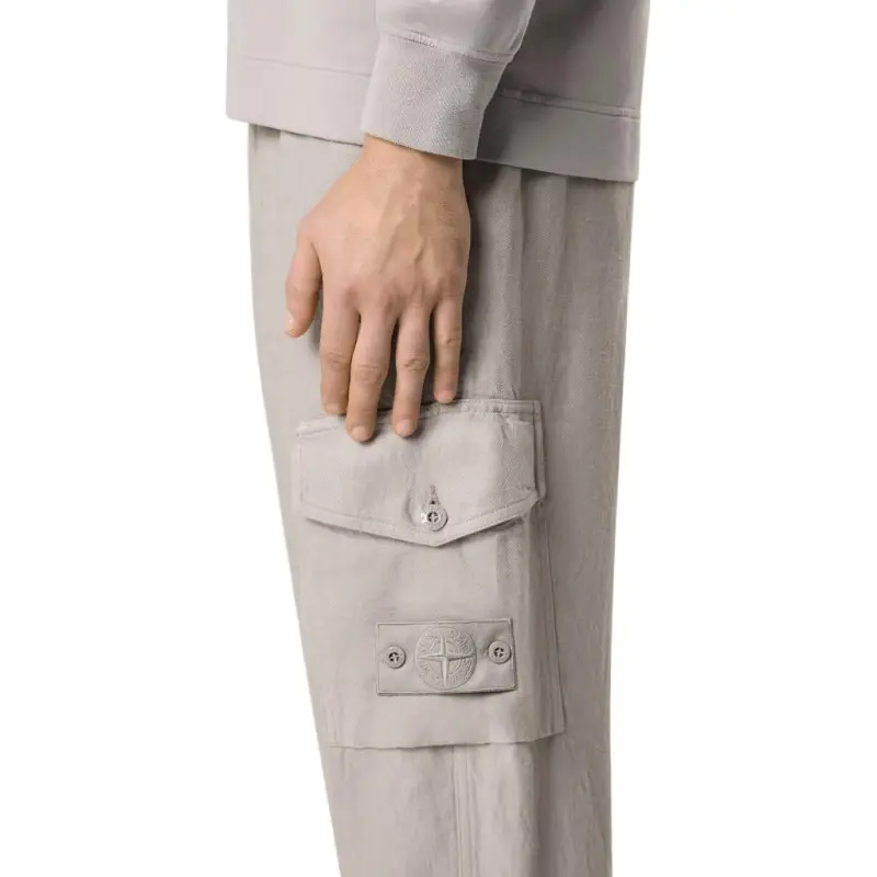 STONE ISLAND Linen Trousers-4