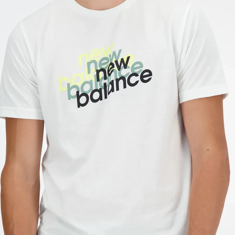 New Balance Essentials Heathertech T Shirt Men's White-3