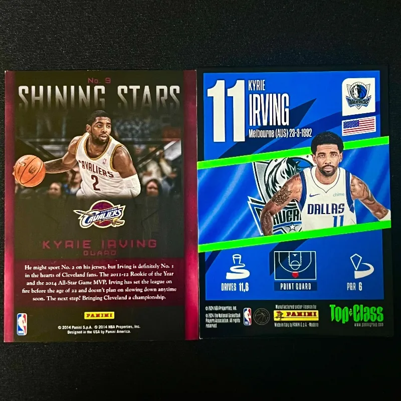 PANINI Irving Player Card 14 Vs. 2024 Ball Handling Comparison Card Large Scale Holographic Card Sports Cards 2 Pcs-2
