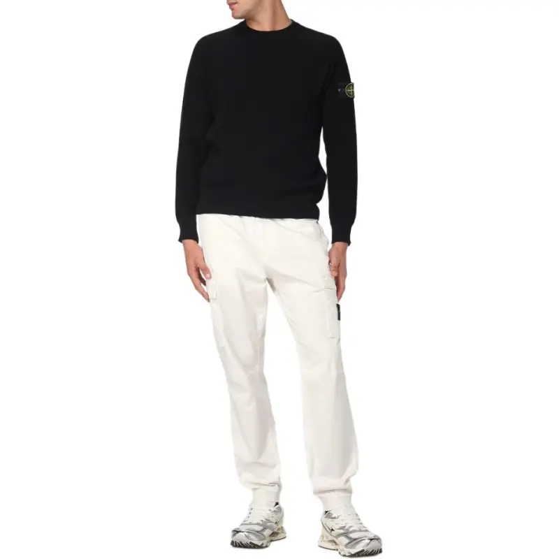 STONE ISLAND Logo Crewneck Black-4