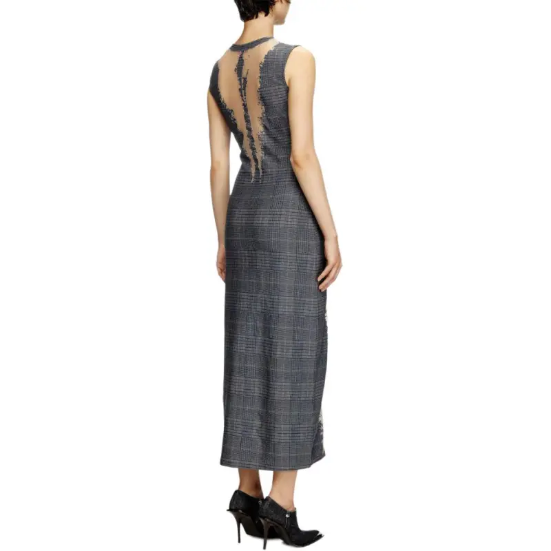 DIESEL D Myliane Plaid Pattern Dress-4