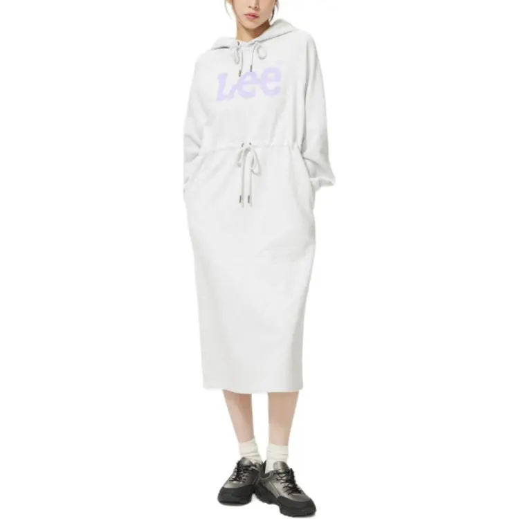 Lee Long-Sleeved Dresses Women's Light Gray-2