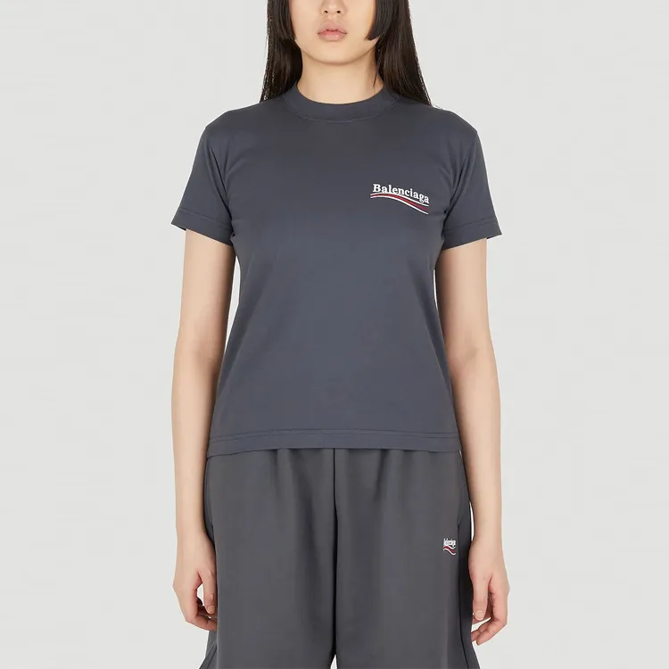 Balenciaga T Shirts Women's Dark Gray-2