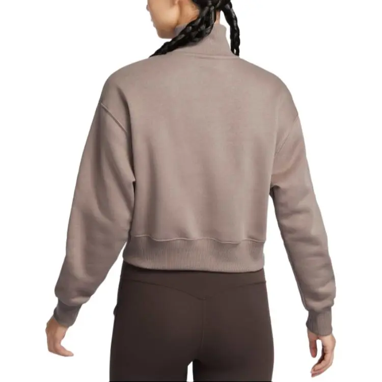 Nike Phoenix Cropped Half Zipped Sweatshirt-1