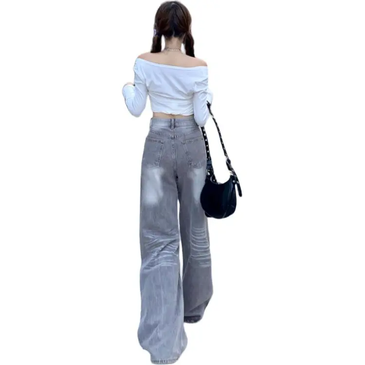 Wen Shan Jeans Women's Mocha Gray-0