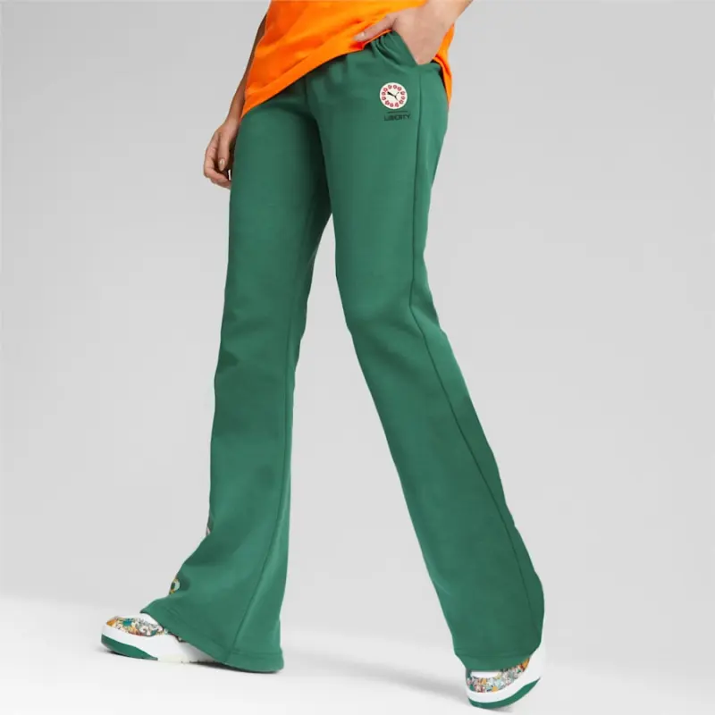 PUMA X Liberty Co-branded SS23 Casual Pants Women's Green-3