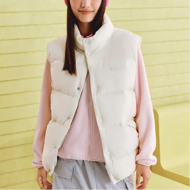 Skechers FW24 Vest Unisex Cream Beige White-3