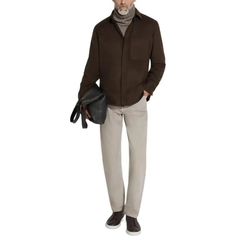 Ermenegildo Zegna Chest Pocket Long Sleeved Shirt-1