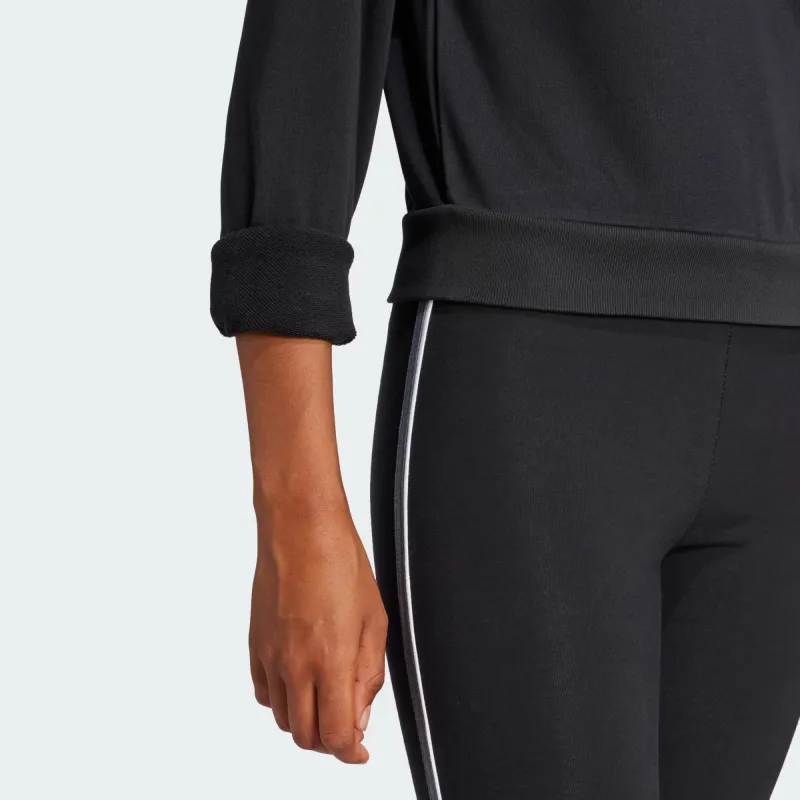 Adidas Free Shipping With AdiClub Essentials Color Pop French Terry Crop Quarter Zip Track Jacket-4