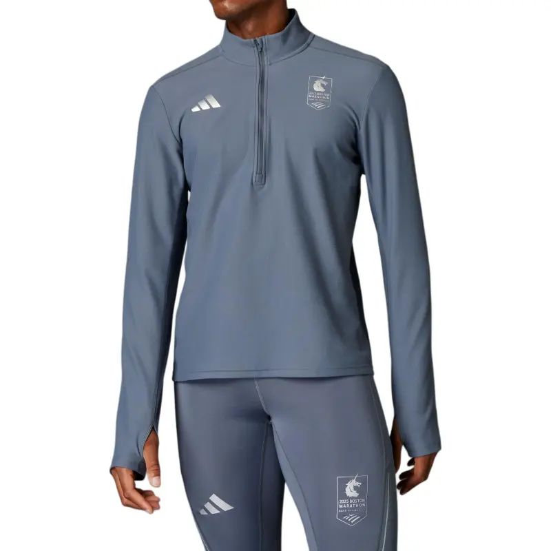 Adidas Free Shipping With AdiClub Boston Marathon® 2025 Own The Run 1/4 Zip Tee-1