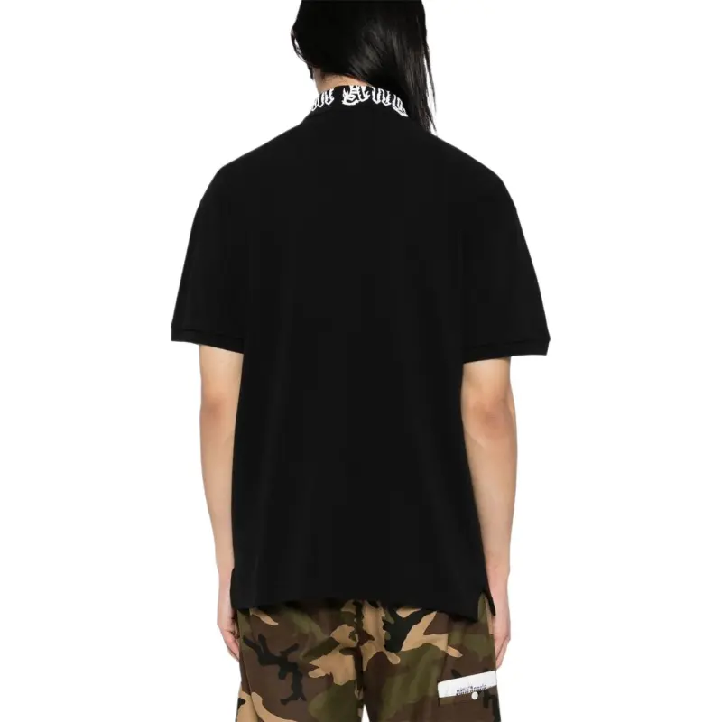 PALM ANGELS Logo print Polo Shirt-4