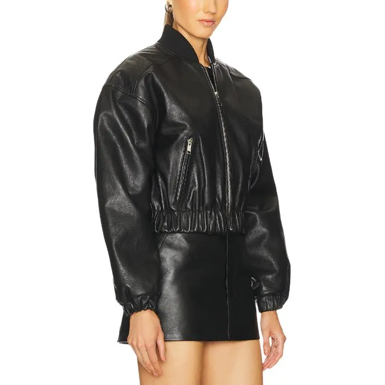 GRLFRND Leather Jacket Women's Black-2