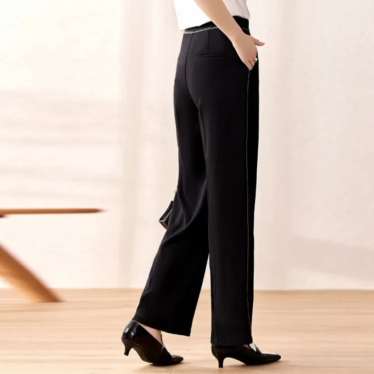 OUNIXUE Casual Pants Women's Black-3