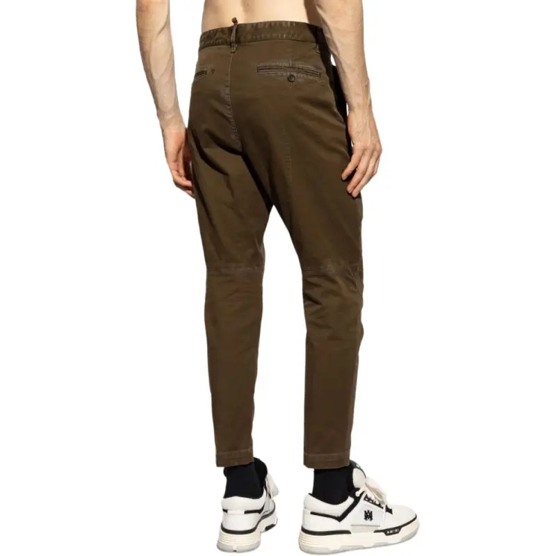 DSQUARED 2 Mid Rise Distressed Sim Cut Trousers-3