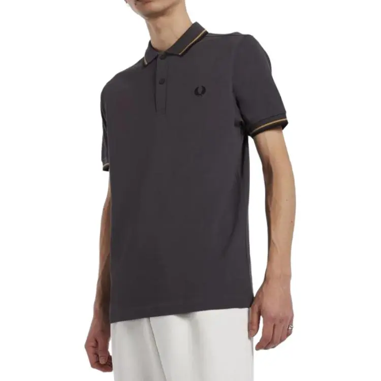 FRED PERRY Polo Shirt Men's Gray Purple-3