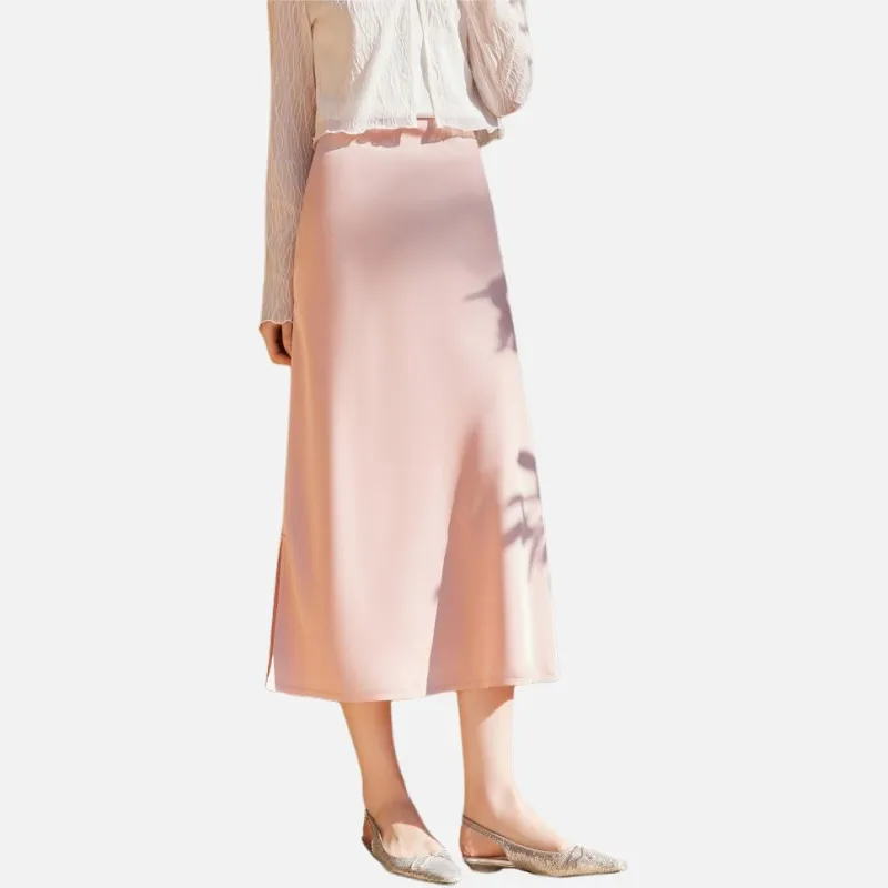 Love To Serve Casual Long Skirt Women's Pink-3
