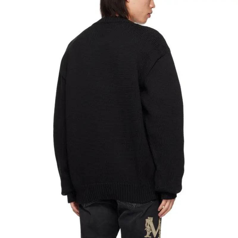 OFF WHITE Logo Detailed Crewneck Knitted Jumper-4