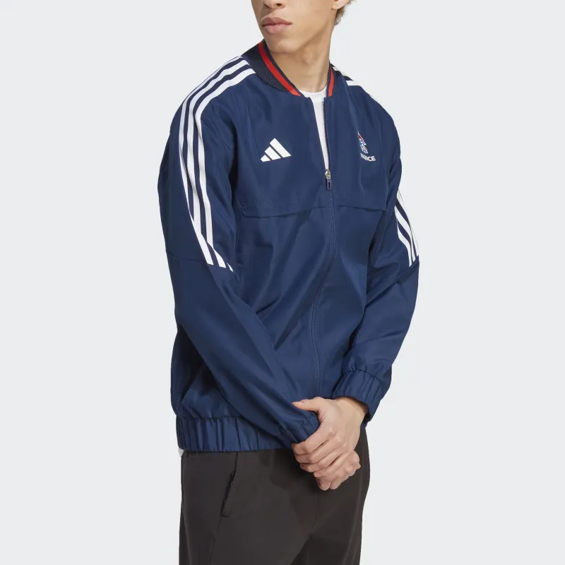 Adidas France Handball Anthem Track Top Jackets Coats Men's Marine Blue-3