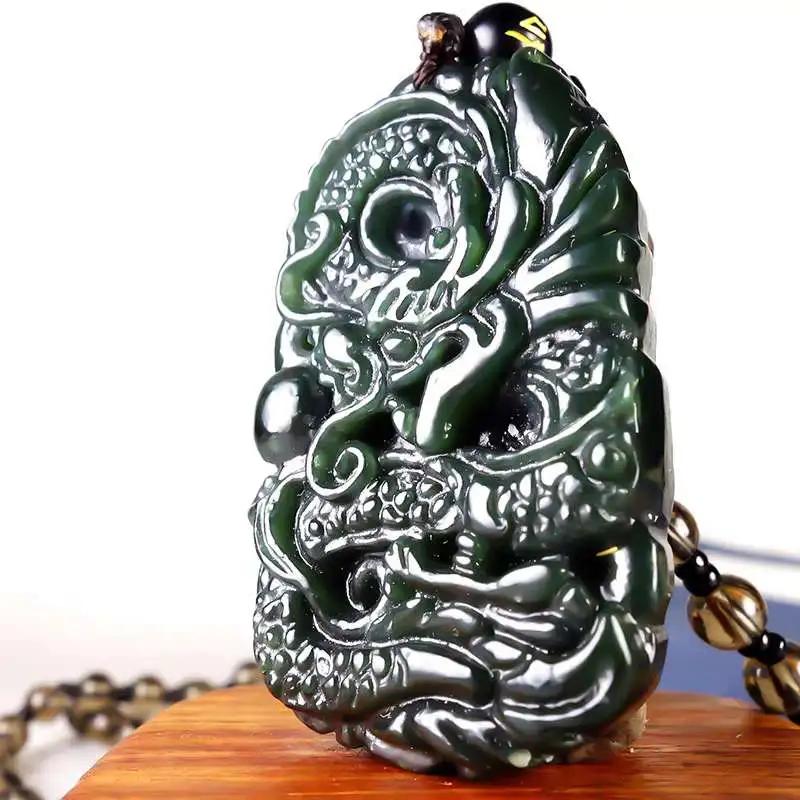 Grace Hetian Jade Necklaces Green Jade Unisex-5