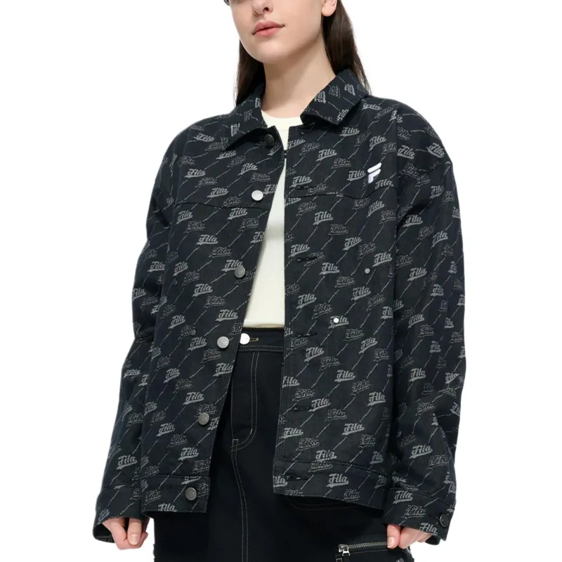 FILA FUSION FOB Denim Jacket Unisex Jet Black-5