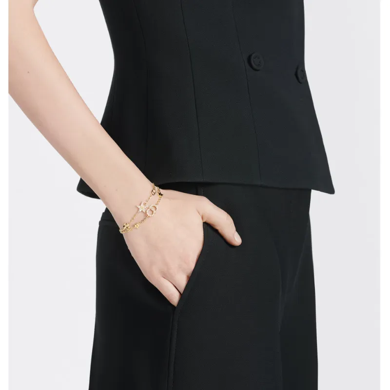DIOR Gold Plated Bracelets Set Women's Gold-7