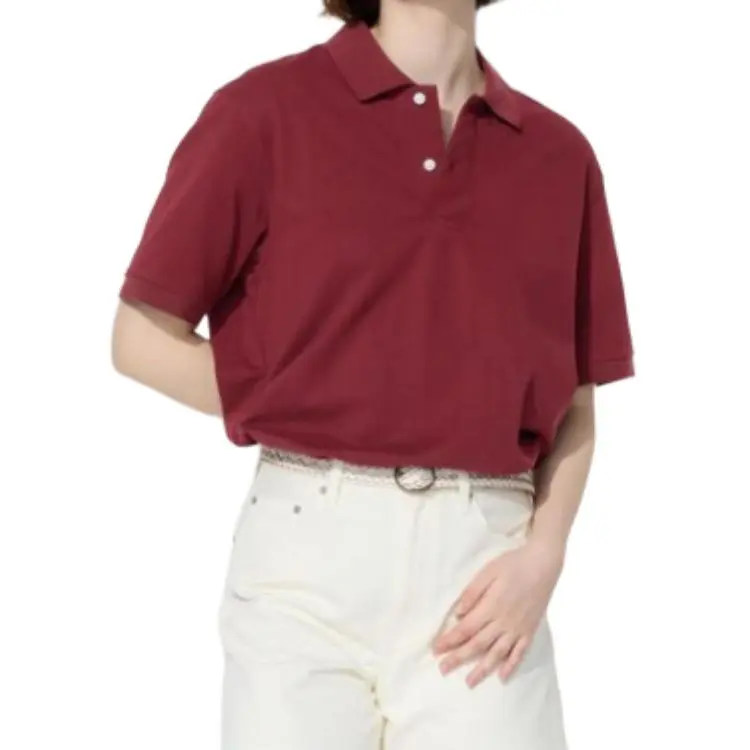 UNIQLO Polo Shirt Unisex Dark Red-2