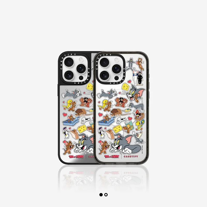 CASETIFY PC+TPU Material Tom And Jerry Sticker Phone Cases Compatibility With IPhone 15/16 Collection-2