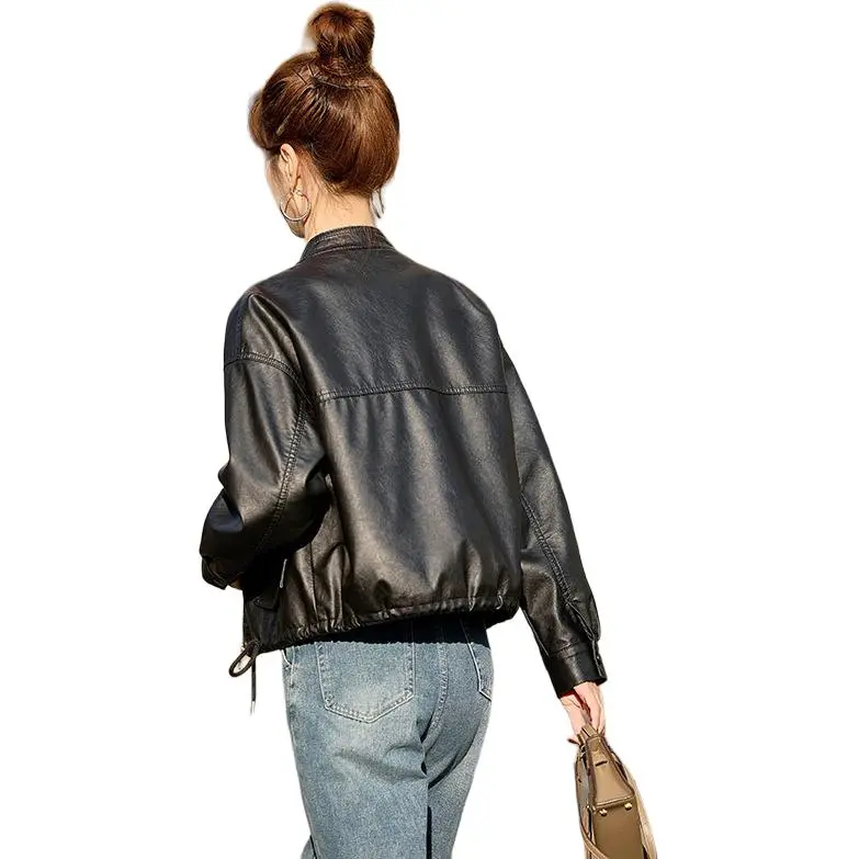 Yi Mengyuan Leather Jacket Women's-2